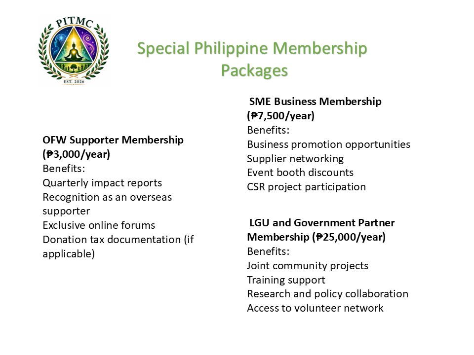 Special Philippine Membership Packages